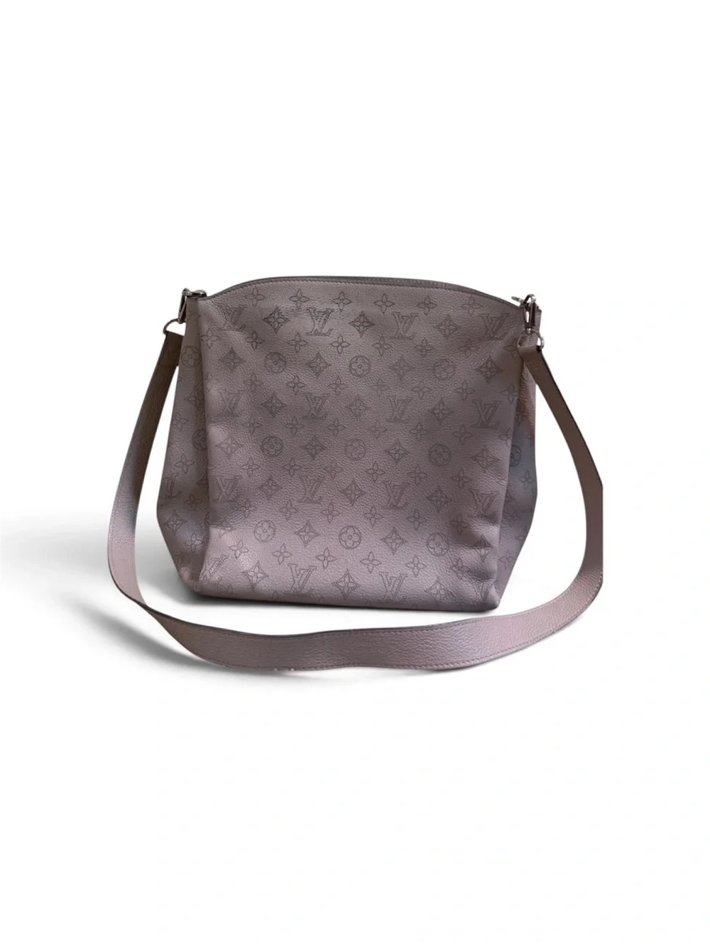Louis Vuitton Mahina Perforated Leather Hobo Shoulder Bag Galet